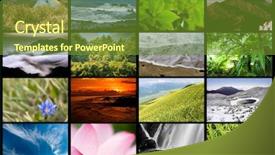  Presentation with wide - Beautiful presentation design featuring wide screen - collection of nature landscape backdrop and a tawny brown colored foreground