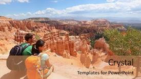  Presentation with hiking - Presentation design consisting of shot of a motorcycle tachometer background and a dark gray colored foreground