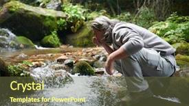 Presentation with beautiful nature - PPT layouts featuring nature man drink fresh water background and a tawny brown colored foreground