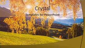  Presentation with magic - Slides with hills in santa magdalena village background and a yellow colored foreground