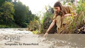  Presentation with water science - Theme consisting of nature-occult-science-and-supernatural background and a soft green colored foreground