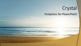  Presentation with sunset beach - Audience pleasing PPT layouts consisting of nature ocean - sunset on seychelles beach backdrop and a light blue colored foreground
