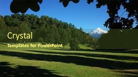  Presentation with green shadow - PPT theme featuring nature-of-chile-beautiful-landscape background and a tawny brown colored foreground