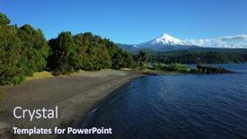  Presentation with dark blue green - Audience pleasing slide deck consisting of nature-of-chile-beautiful-landscape backdrop and a navy blue colored foreground