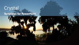  Presentation with light rays - Slide set consisting of nature-of-chile-evening-light background and a teal colored foreground