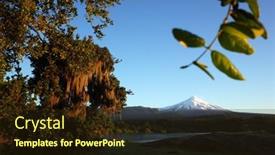  Presentation with light hanging - Slide deck with nature-of-chile-snowy-cone background and a wine colored foreground