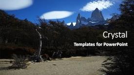  Presentation with nature - PPT theme having nature-of-patagonia-view and a black colored foreground