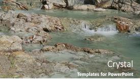  Presentation with onsen - Slide deck featuring nature-onsen-flowing background and a gray colored foreground