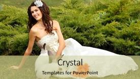  Presentation with bride - Cool new presentation theme with nature outdoor alice in wonderland backdrop and a mint green colored foreground