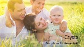  Presentation with mom kids - PPT theme featuring nature outside sunny day good background and a coral colored foreground