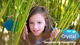  Presentation with beautiful nature - Audience pleasing presentation consisting of nature peeping from green cane backdrop and a tawny brown colored foreground
