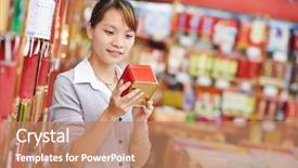  Presentation with china food - Audience pleasing presentation theme consisting of nature people retail marketing - chinese young woman choosing food backdrop and a coral colored foreground
