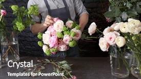  Presentation with beautiful nature - Slide set featuring nature people retail marketing - male florist creating beautiful bouquet background and a tawny brown colored foreground
