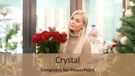  Presentation with roses - Beautiful theme featuring nature people retail marketing - young woman with bouquet backdrop and a  colored foreground