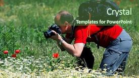  Presentation with nature - PPT layouts featuring nature photographer at work background and a tawny brown colored foreground