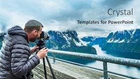  Presentation with beautiful nature - PPT layouts with nature-photographer-stegastein-lookout-beautiful background and a light blue colored foreground