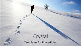  Presentation with vintage door nature - Beautiful slides featuring nature photographer trekking in winter backdrop and a  colored foreground