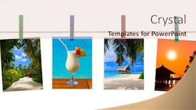  Presentation with nature - Presentation having nature photography on clothespins isolated on white background background and a lemonade colored foreground