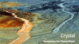 Presentation with copper mine - Amazing theme having nature pollution of a copper backdrop and a gray colored foreground