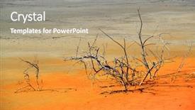  Presentation with copper mine - Amazing presentation theme having nature pollution of a copper backdrop and a  colored foreground