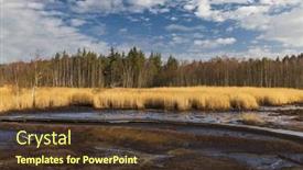  Presentation with czech republic - PPT theme with nature-reserve-soos-western-bohemia background and a tawny brown colored foreground