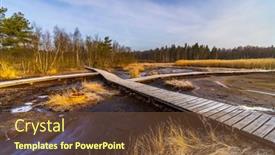  Presentation with czech republic - PPT theme having nature-reserve-soos-western-bohemia background and a tawny brown colored foreground