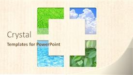  Presentation with eco paper - Slide set featuring nature-resource-and-cardboard-texture background and a cream colored foreground