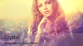  Presentation with lavender flowers - Colorful slide set enhanced with nature romantic beauty in fantasy backdrop and a coral colored foreground