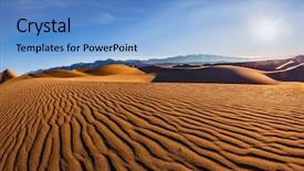  Presentation with sound waves wave oscillating - Colorful slide set enhanced with nature scenes - magnificent sandy waves on dunes backdrop and a light blue colored foreground