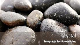  Presentation with sea - PPT layouts enhanced with nature scenes - wet sea pebbles macro view background and a  colored foreground