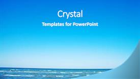  Presentation with seagull - Beautiful slide deck featuring nature seascape with seagull in blue sky backdrop and a gray colored foreground