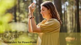  Presentation with spirituality - Cool new slide set with nature-spirituality-and-supernatural-concept backdrop and a gold colored foreground