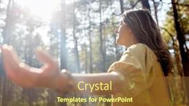  Presentation with spirituality - Slide set featuring nature-spirituality-and-supernatural-concept background and a tawny brown colored foreground