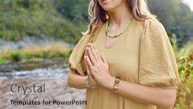  Presentation with spirituality - PPT theme having nature-spirituality-and-supernatural-concept background and a coral colored foreground