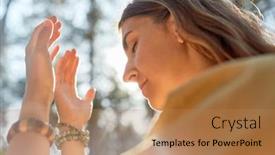  Presentation with spirituality - PPT theme having nature-spirituality-and-supernatural-concept background and a coral colored foreground