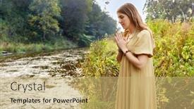  Presentation with ritual - Slide set consisting of nature-spirituality-and-supernatural-concept background and a yellow colored foreground