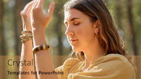  Presentation with ritual - Colorful slide set enhanced with nature-spirituality-and-supernatural-concept backdrop and a gold colored foreground