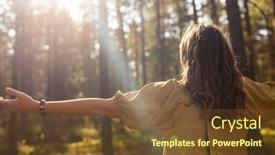  Presentation with spirituality - Presentation enhanced with nature-spirituality-and-supernatural-concept background and a tawny brown colored foreground