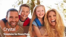  Presentation with adventure - Slides featuring nature summer - portrait of family on hiking background and a  colored foreground