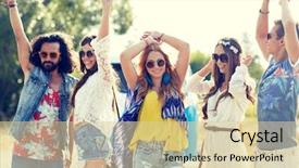  Presentation with youth leadership greenboard young - Amazing PPT theme having nature summer youth culture backdrop and a lemonade colored foreground