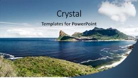  Presentation with beautiful spanish landscape costa blanca - Slide deck featuring nature travel to south africa background and a light blue colored foreground