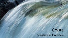  Presentation with waterfall - Colorful slides enhanced with nature waterfalls - waterfall close-up backdrop and a light blue colored foreground