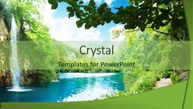  Presentation with croatia - Cool new theme with nature waterfalls - way in deep forest backdrop and a mint green colored foreground