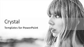  Presentation with hipster girl playing tetris game - Slide set consisting of beautiful nature wind - hipster girl with fringe looking background and a  colored foreground