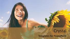  Presentation with free nature - Presentation having nature woman happy allergy-free background and a gold colored foreground