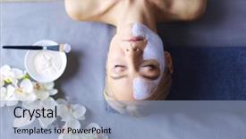  Presentation with wearing a surgical face mask - Slide set enhanced with natures sensual therapy - face mask beautiful young girl background and a  colored foreground