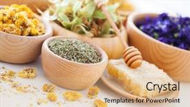  Presentation with alternative medicine - Amazing theme having naturopathy - bowl full of cistus backdrop and a coral colored foreground