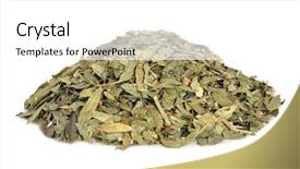  Presentation with constipation - Slide deck enhanced with naturopathy - constipation and laxative herb mixture background and a white colored foreground