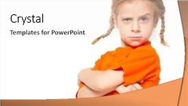  Presentation with jeans - Cool new theme with girl at yellow jeans child backdrop and a white colored foreground