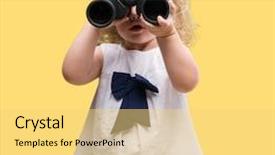  Presentation with infant toddler - Theme having naughty baby - lovely blond toddler looking background and a  colored foreground